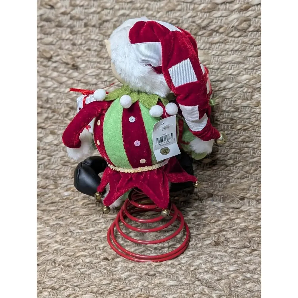 NEW! Plus Christmas Pixie Elf Tree Topper Bells Holiday Decor Unique Gift 11